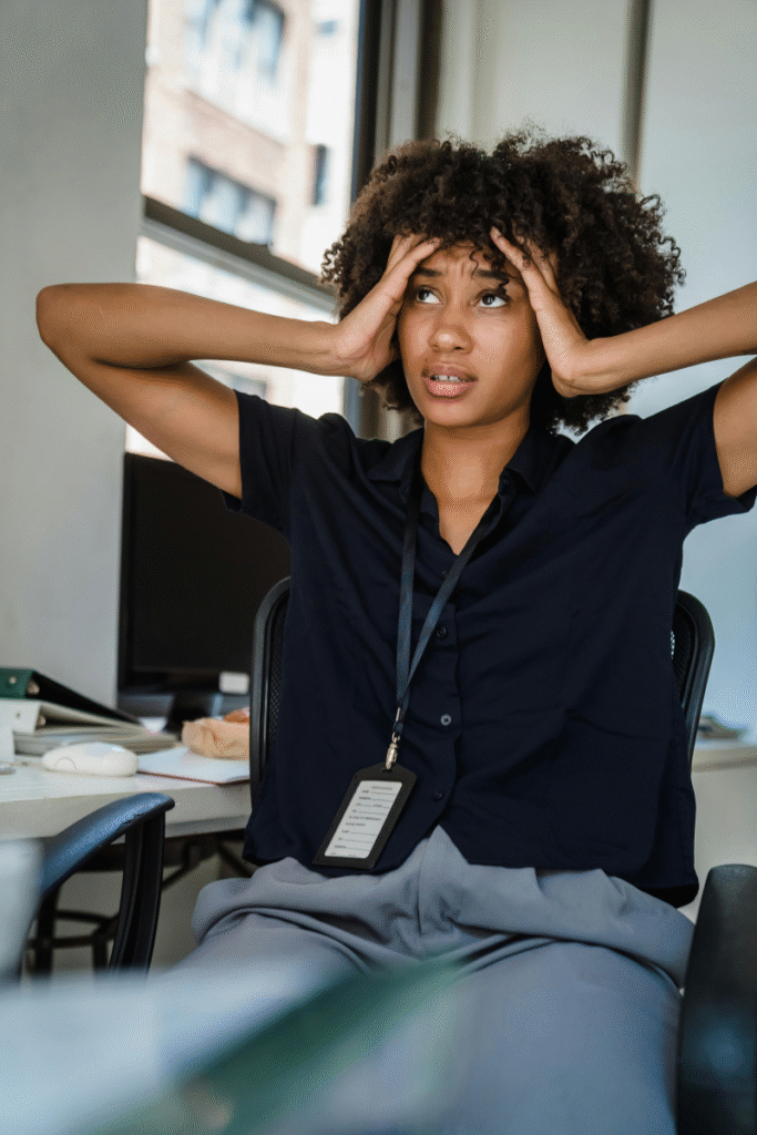 Frustrated person