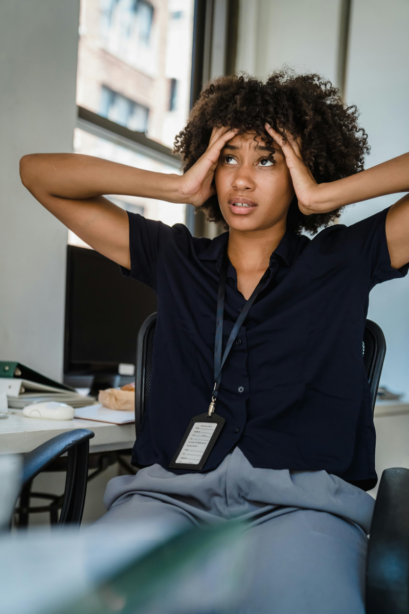 Frustrated person