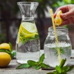 Lemon water in a jar