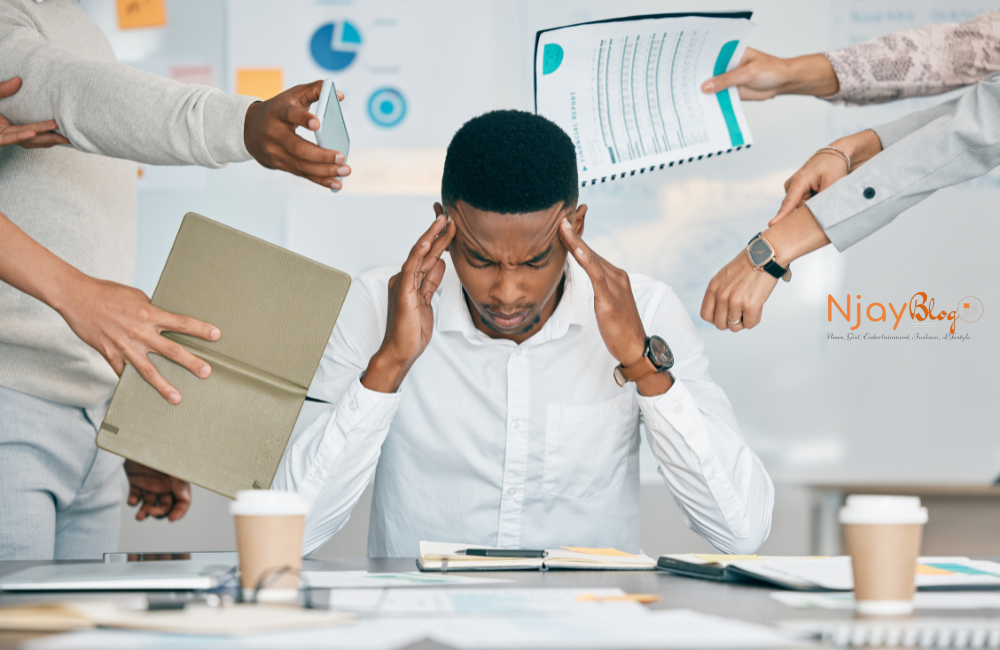 A man suffering from burnout