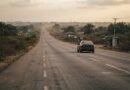 An almost deserted Nigerian road due to insecurity