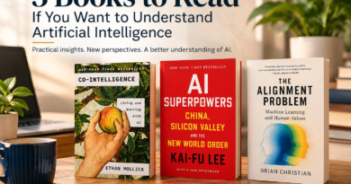 Three books about artificial intelligence, AI collaboration, global AI development and machine learning ethics.