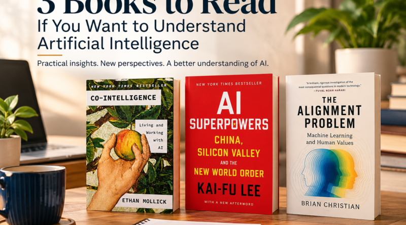 Three books about artificial intelligence, AI collaboration, global AI development and machine learning ethics.